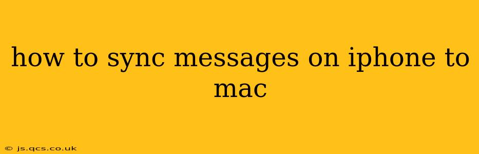 how to sync messages on iphone to mac