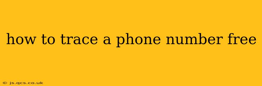 how to trace a phone number free