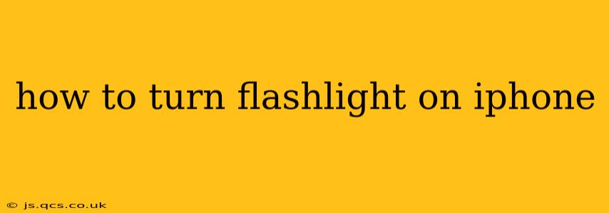 how to turn flashlight on iphone