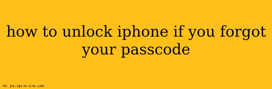 how to unlock iphone if you forgot your passcode
