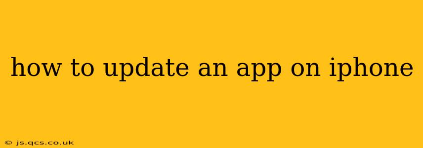 how to update an app on iphone
