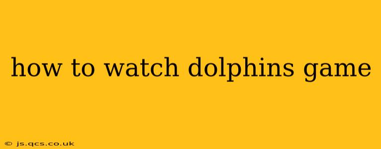 how to watch dolphins game