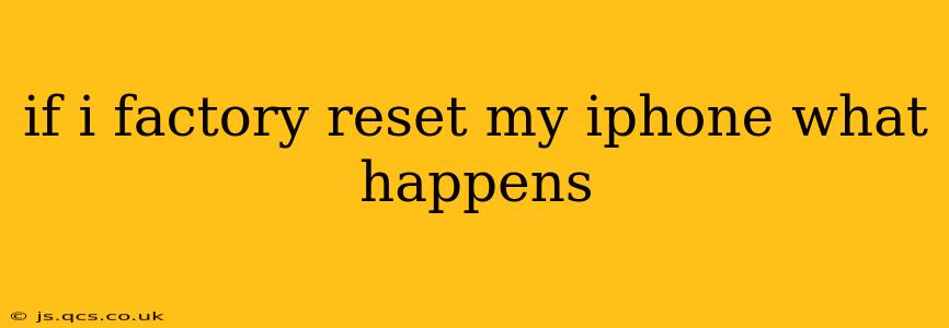 if i factory reset my iphone what happens
