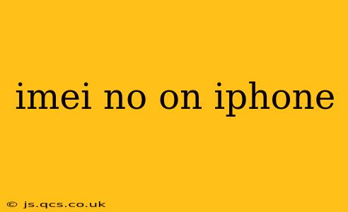 imei no on iphone