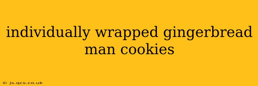 individually wrapped gingerbread man cookies
