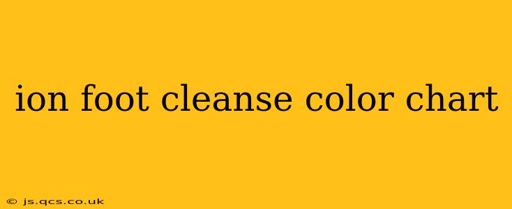ion foot cleanse color chart
