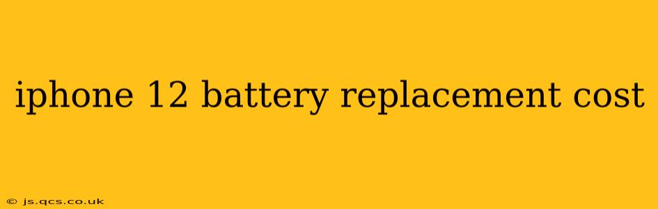 iphone 12 battery replacement cost