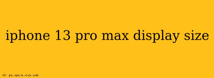 iphone 13 pro max display size