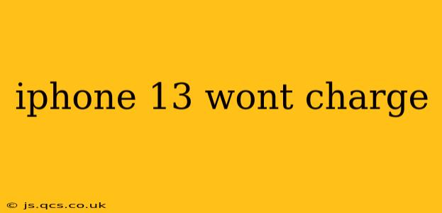 iphone 13 wont charge