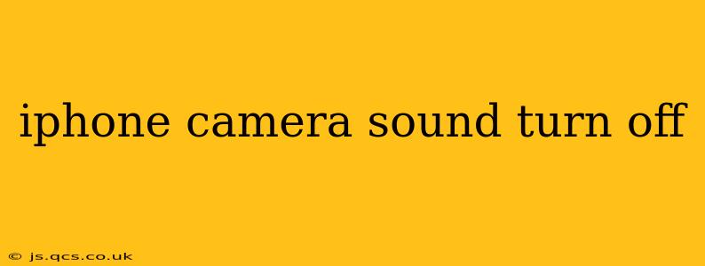 iphone camera sound turn off