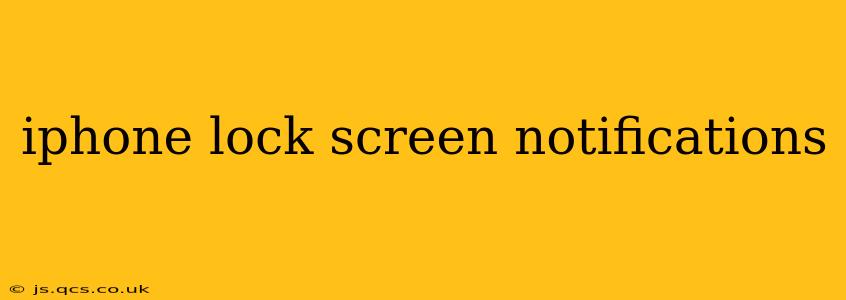iphone lock screen notifications