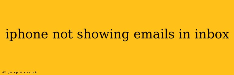 iphone not showing emails in inbox