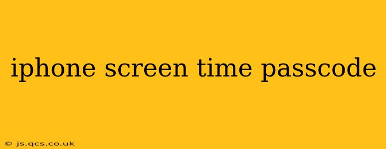 iphone screen time passcode