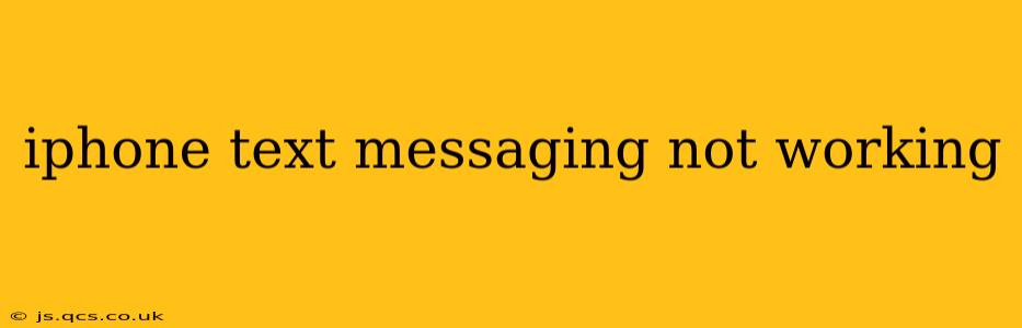 iphone text messaging not working