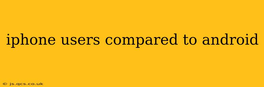 iphone users compared to android
