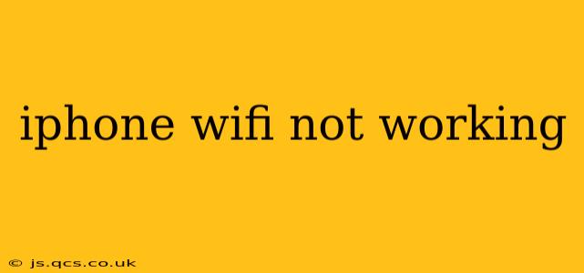 iphone wifi not working