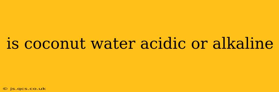 is coconut water acidic or alkaline
