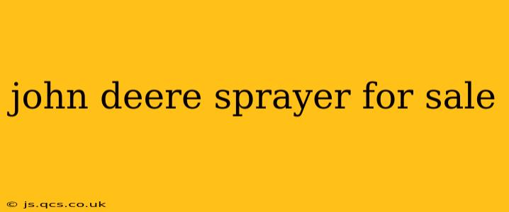 john deere sprayer for sale