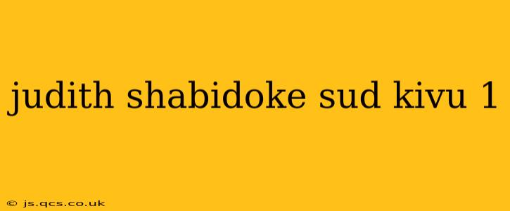 judith shabidoke sud kivu 1