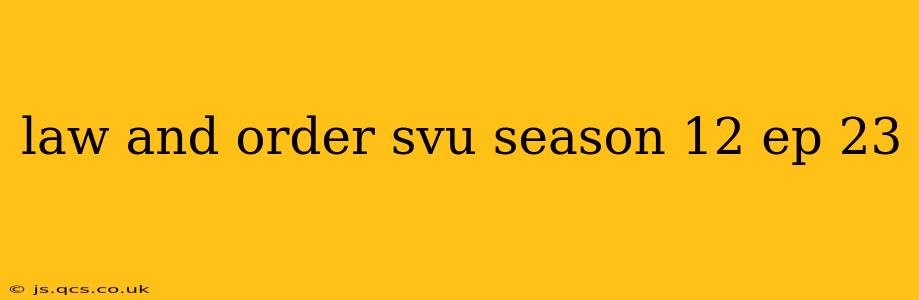 law and order svu season 12 ep 23