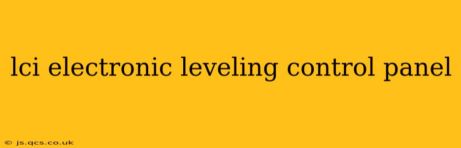 lci electronic leveling control panel
