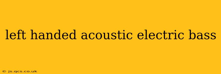 left handed acoustic electric bass