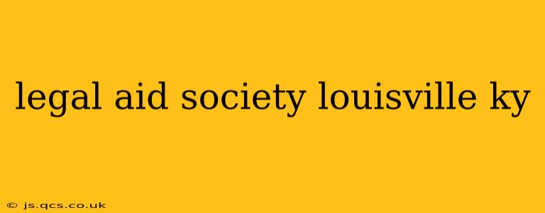 legal aid society louisville ky