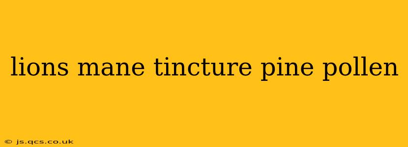 lions mane tincture pine pollen