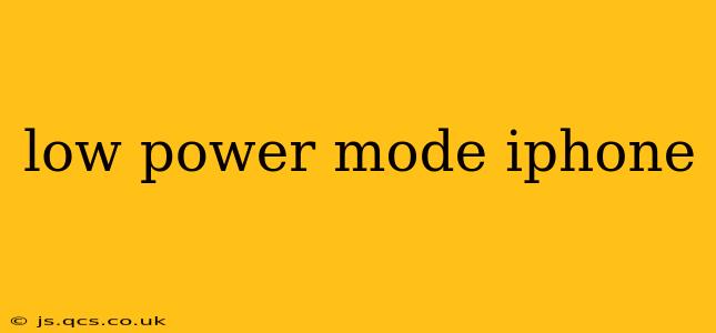 low power mode iphone