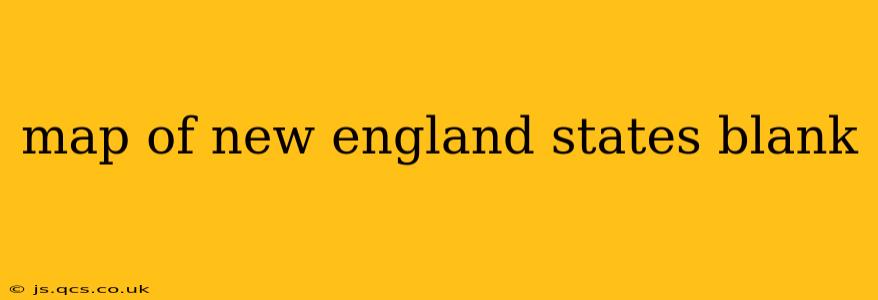 map of new england states blank