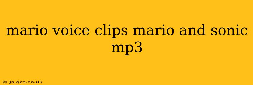 mario voice clips mario and sonic mp3