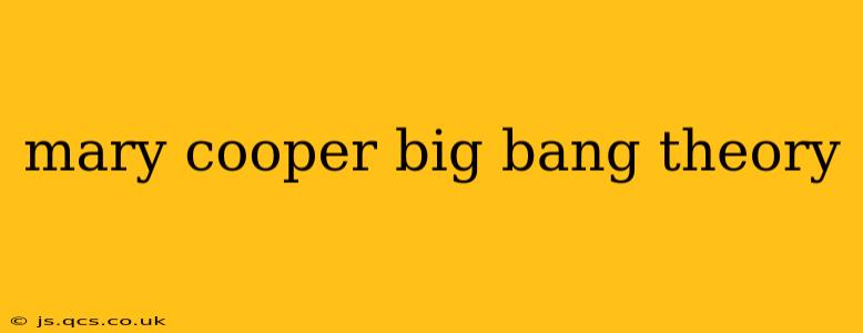 mary cooper big bang theory