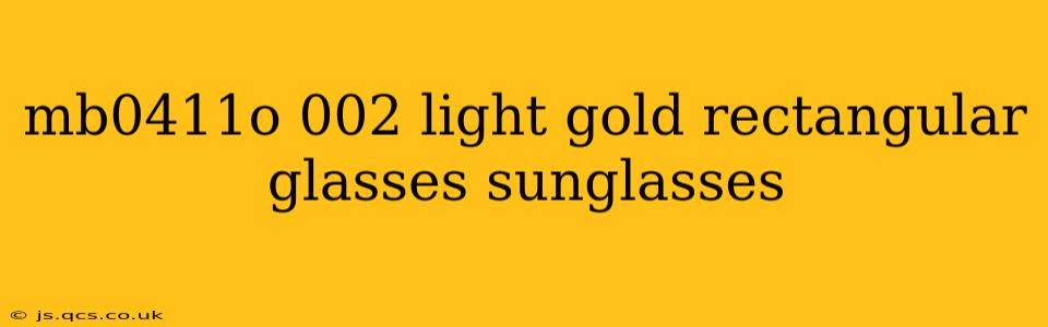 mb0411o 002 light gold rectangular glasses sunglasses