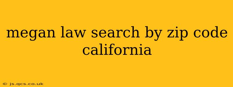 megan law search by zip code california