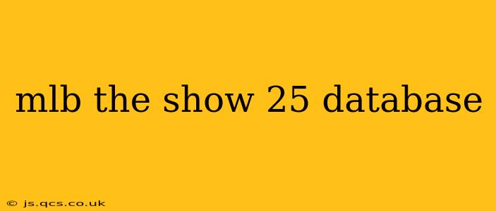 mlb the show 25 database