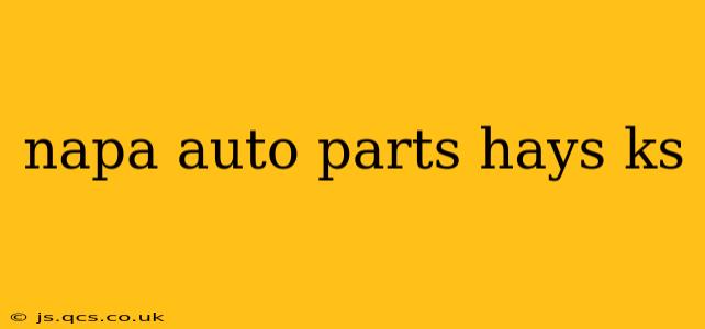 napa auto parts hays ks
