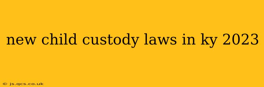 new child custody laws in ky 2023