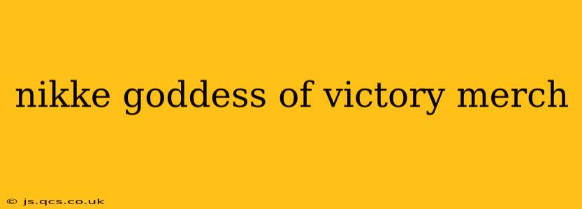 nikke goddess of victory merch