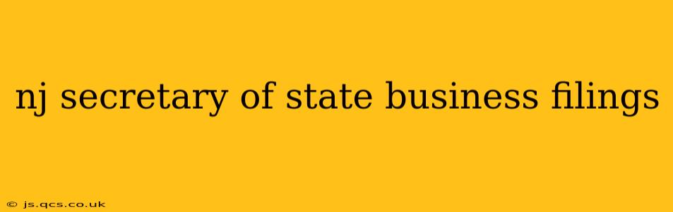 nj secretary of state business filings