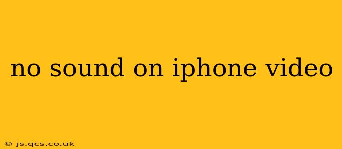 no sound on iphone video