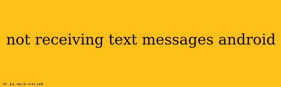 not receiving text messages android