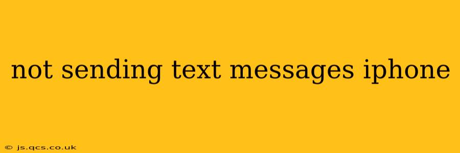 not sending text messages iphone