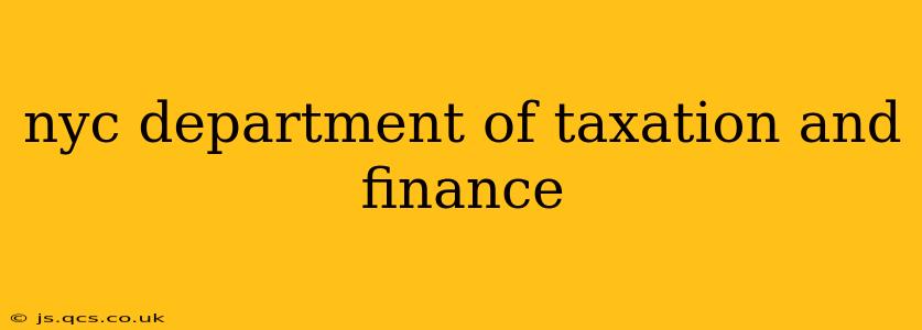 nyc department of taxation and finance