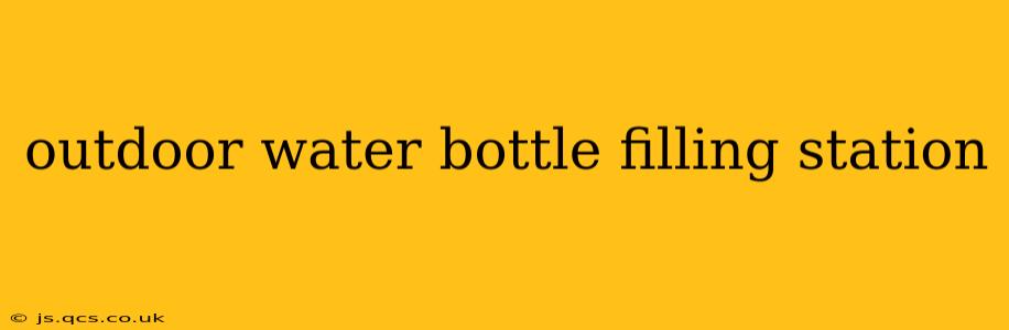 outdoor water bottle filling station