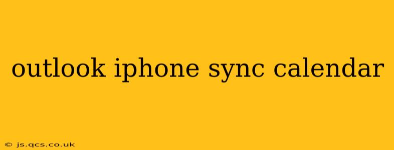 outlook iphone sync calendar