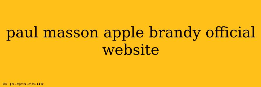 paul masson apple brandy official website