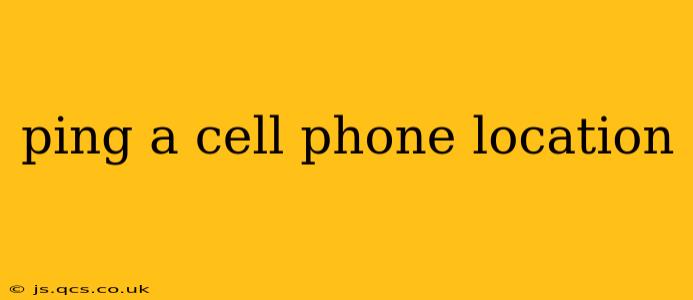 ping a cell phone location