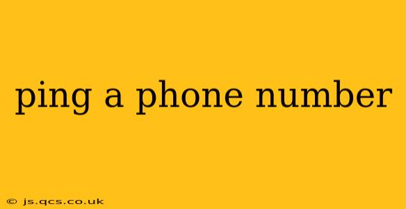 ping a phone number