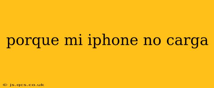 porque mi iphone no carga