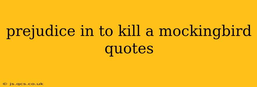 prejudice in to kill a mockingbird quotes